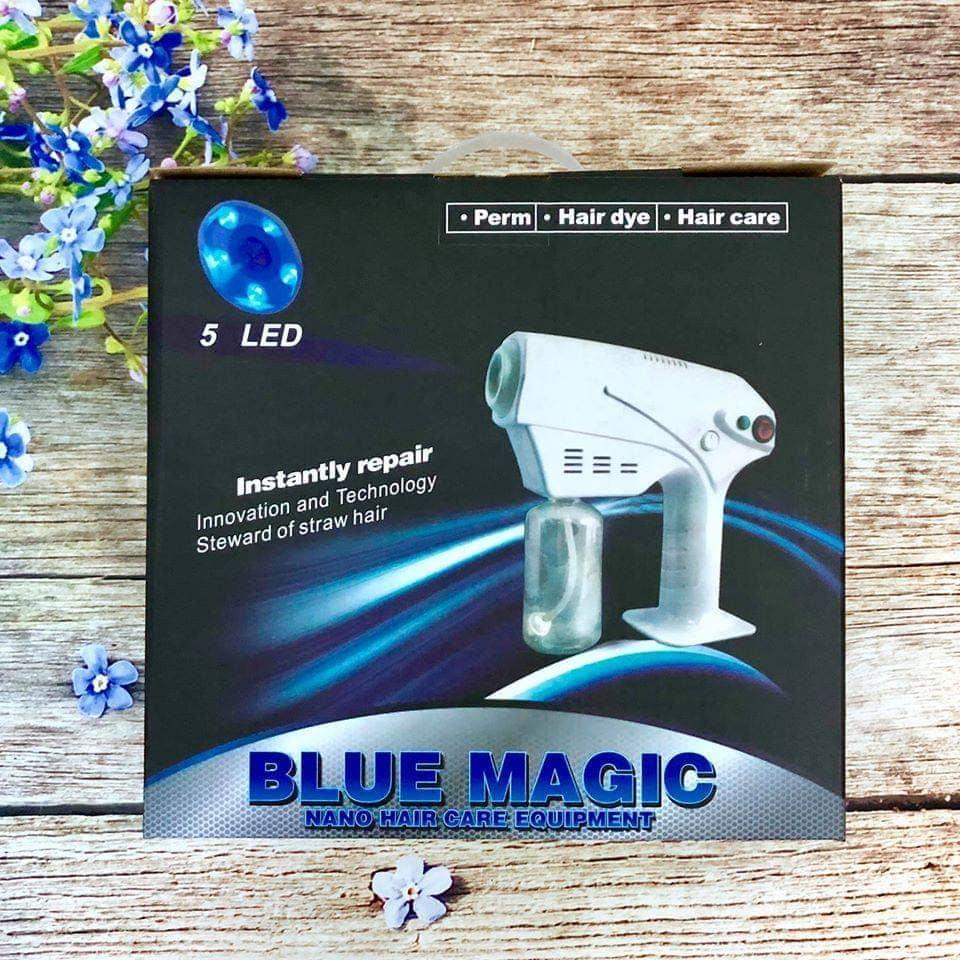 [HCM]MÁY HẤP TÓC PHỦ BÓNG NANO MINI CẦM TAY CÓ ĐÈN