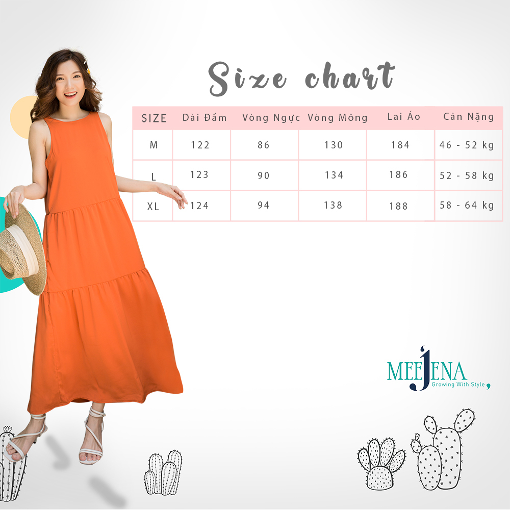 Đầm Maxi Nữ Vải Lụa Trơn 4 Màu 46-64kg , Đầm Nữ Maxi - 3393