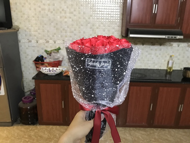 Hoa sáp bó 19 bông siêu đáng yêu