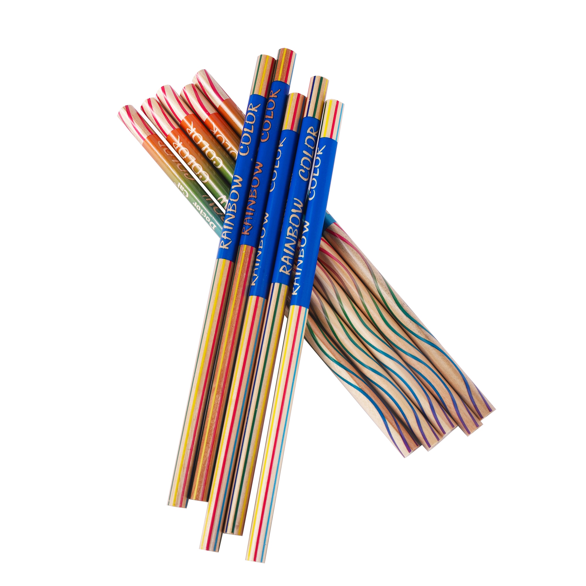 【CC】๑  2 Pcs Pencil 4 Mixed Colors Multicolor Student Drawing For Children Kids
