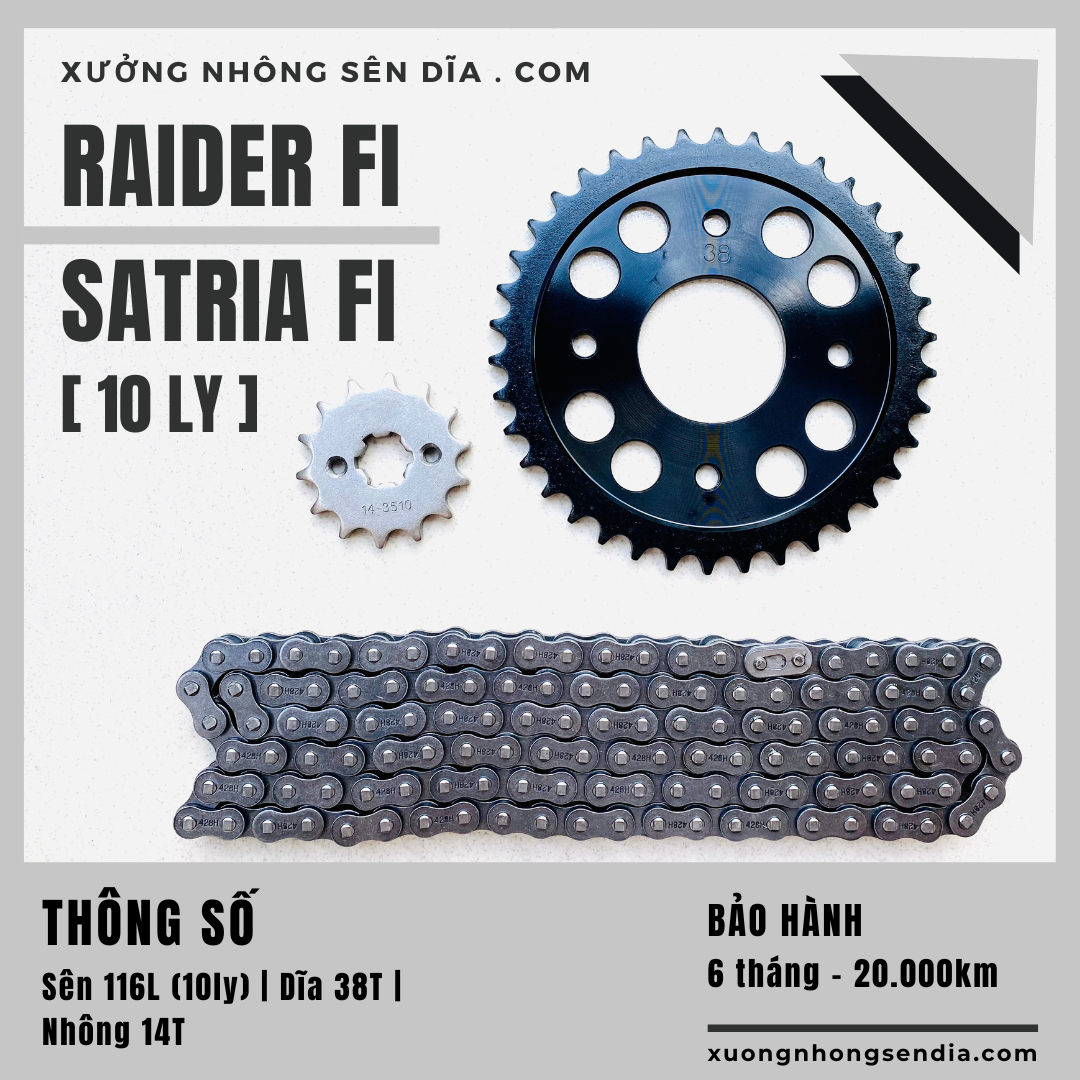 [FreeshipMAX] [HCM]NHÔNG SÊN DĨA RAIDER FI / SATRIA FI VÀNG