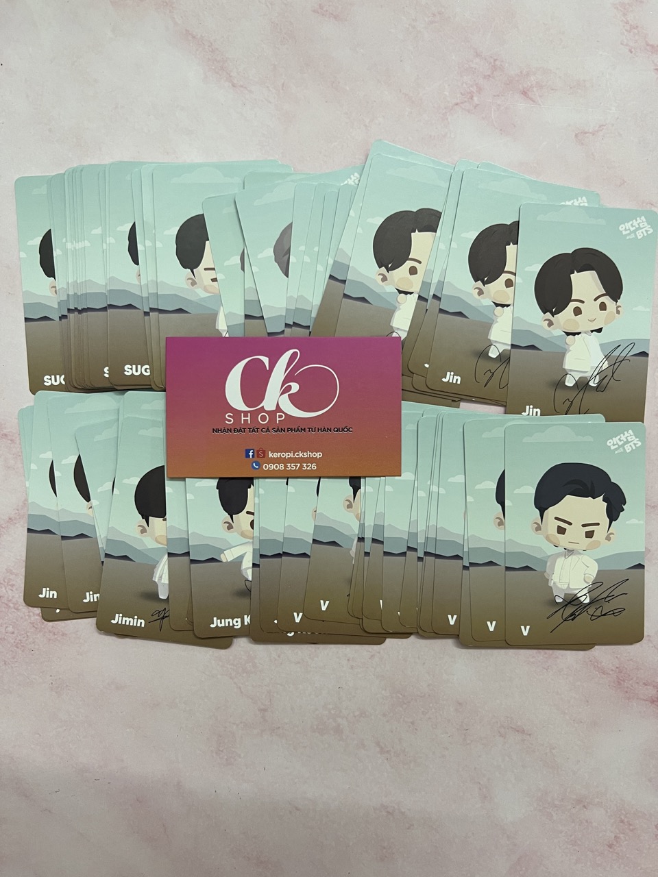 Ảnh bo góc card chibi bts proof chính hãng