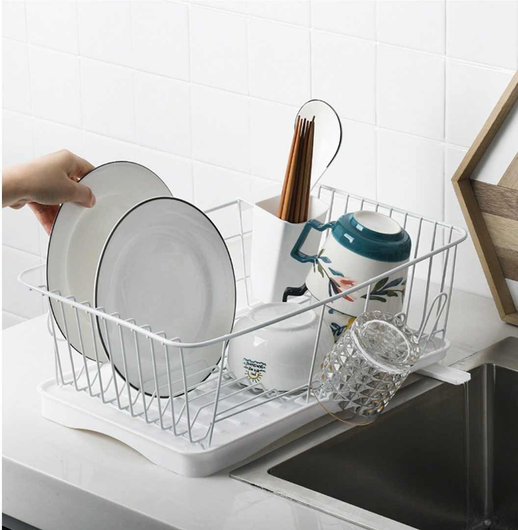 Worldmart - Kệ úp chén, dĩa, đũa, ly ráo nước WhiteKitchen & Drain