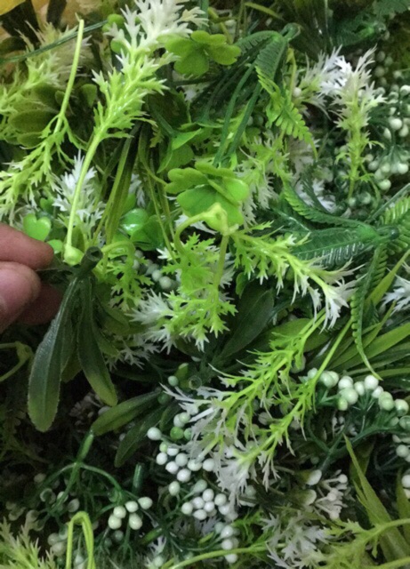 100GR CỎ ĐIỂM TRANG TRÍ BÓ HOA SÁP - HOA LỤA