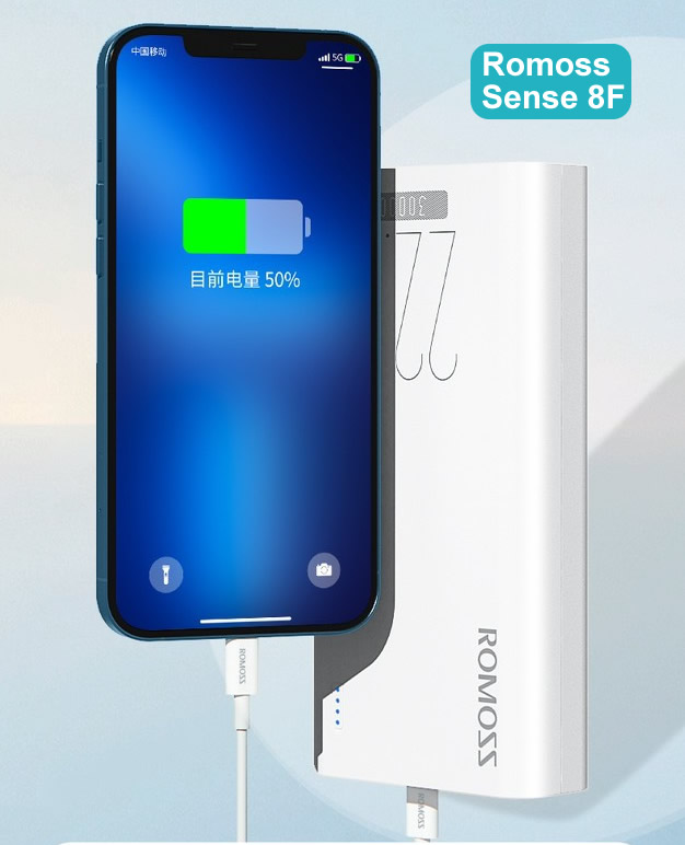 Pin dự phòng sạc nhanh Romoss Sense 8F dung lượng 30000mAh - sạc nhanh QC 22.5W và PD 20W (2 phân loại) Nhất Tín Computer