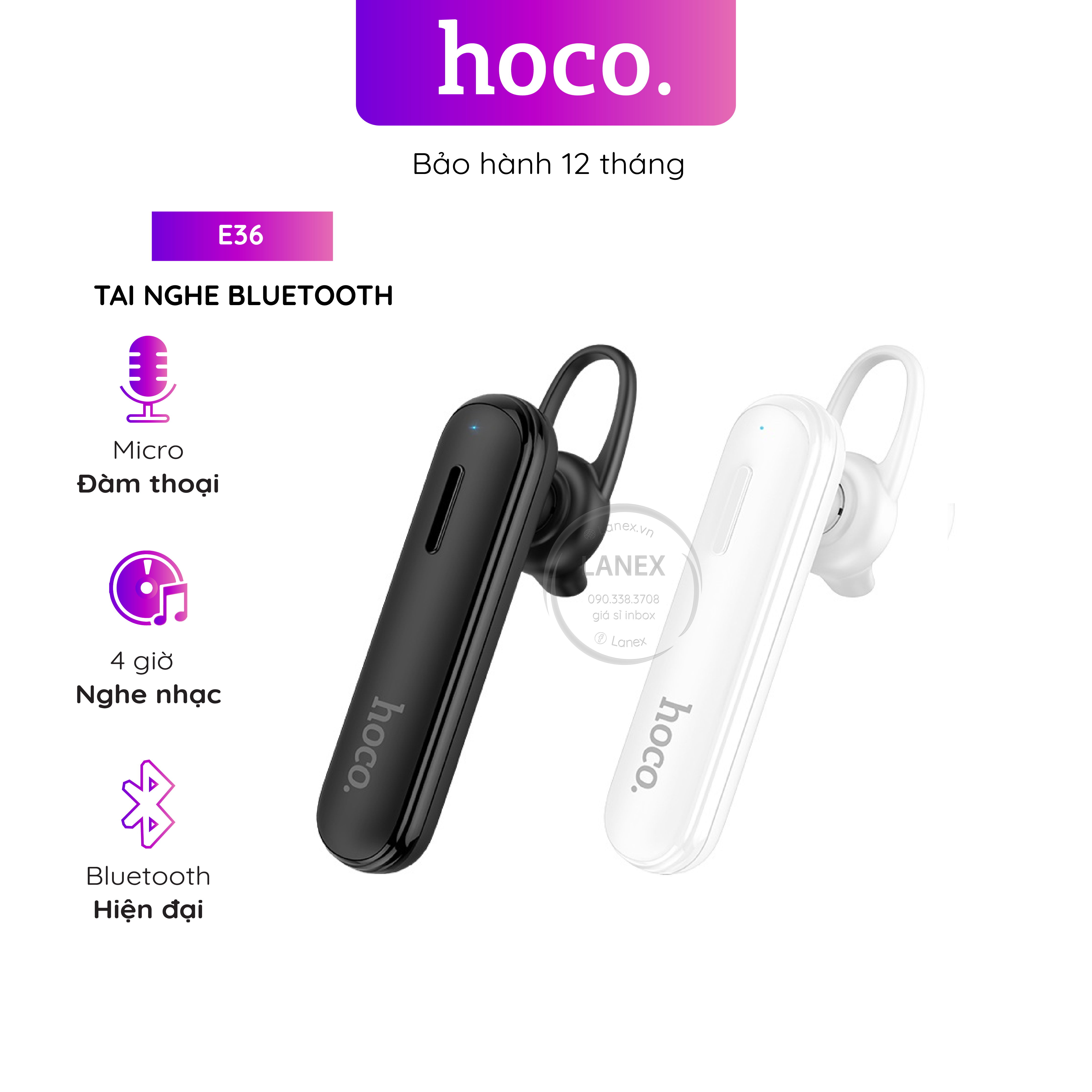 Tai Nghe Bluetooth Hoco E36 1 Bên V4.2 Có Mic