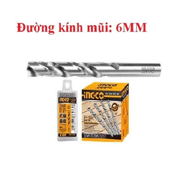 Mũi khoan kim loại m2 hss dbt1110601 6mm hiệu ingco