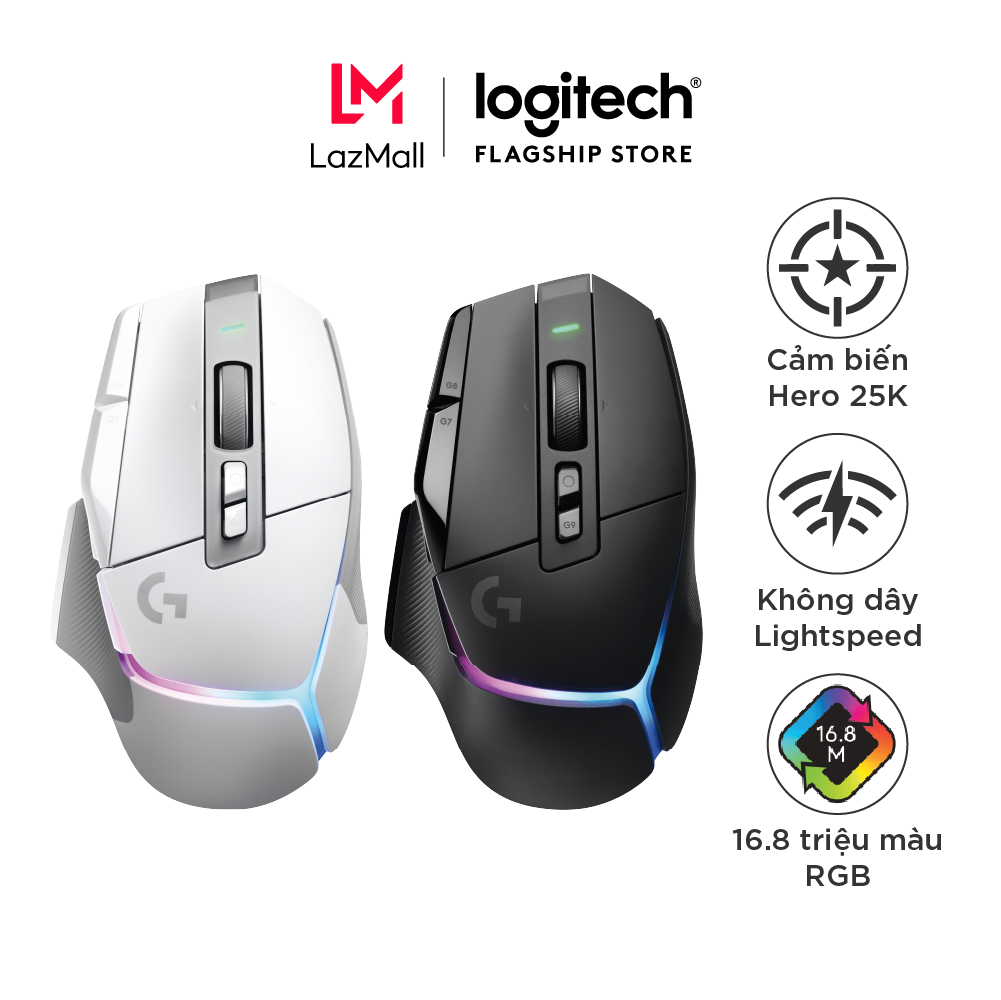 [Siêu sale 10.7- Giảm 40%]Chuột game không dây Logitech G502 X PLUS LIGHTSPEED – switch LIGHTFORCE Hybrid, RGB Lightsync, Cảm biến Hero 25K, Windows/Mac OS