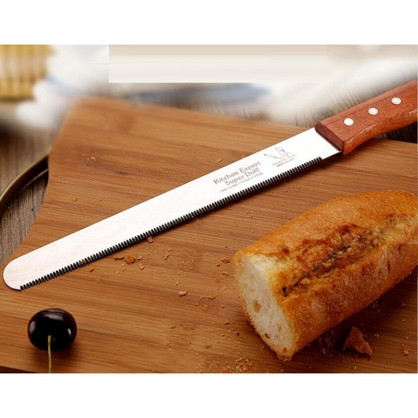 Dao Cắt Bánh Cán Gỗ 25Cm - 30Cm