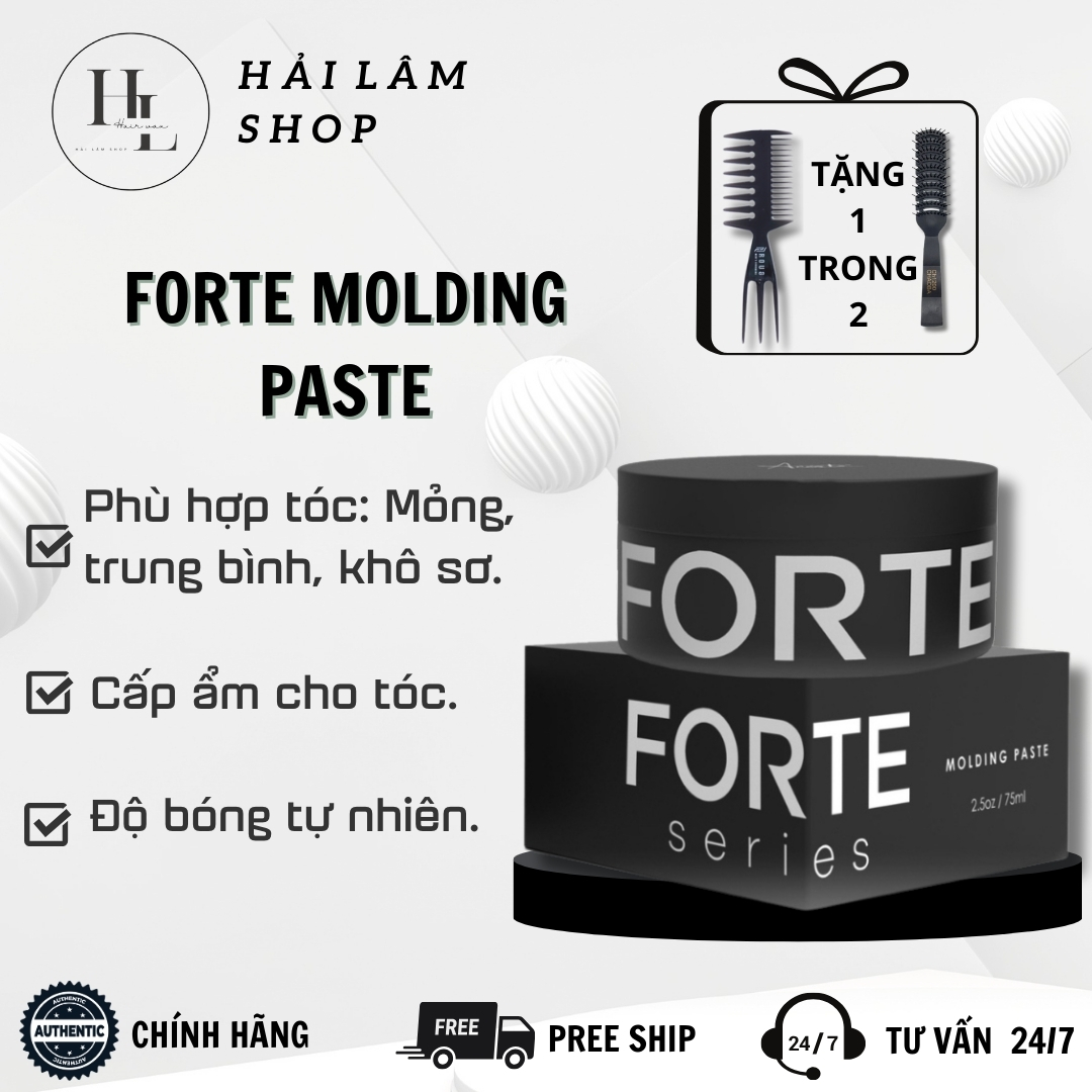 Sáp vuốt tóc Forte Molding Paste, tặng kèm lược tạo kiểu
