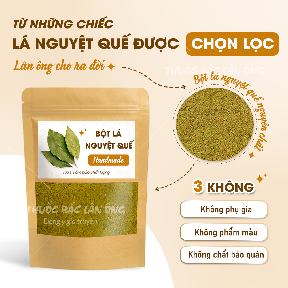 Bột lá nguyệt quế nguyên chất 500g (Bột bay leaves, gia vị nấu ăn cho món Việt)