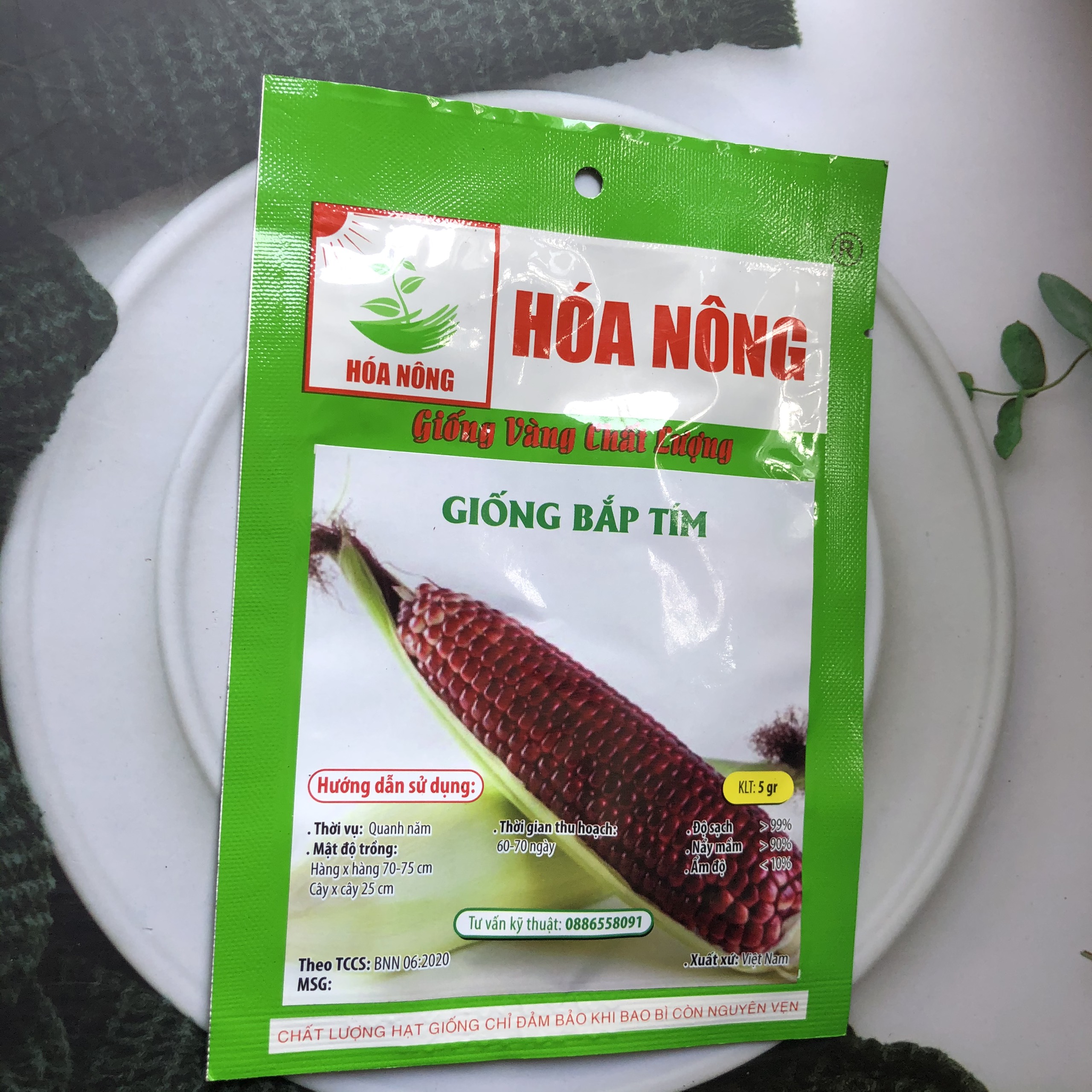 [HCM]Hạt giống bắp tím HN gói 5gr
