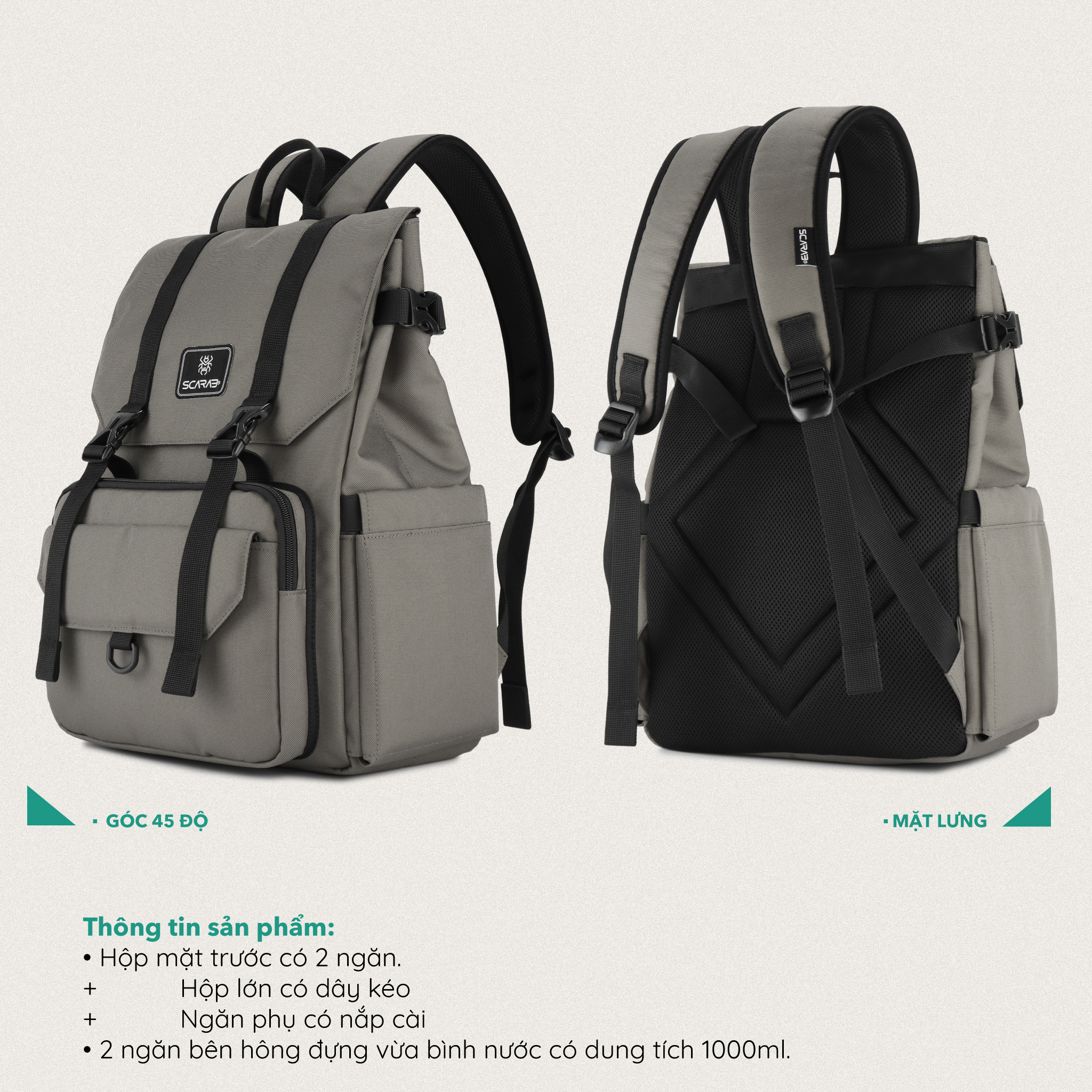 Balo Đi Học SCARAB - ADVENTURE Unisex