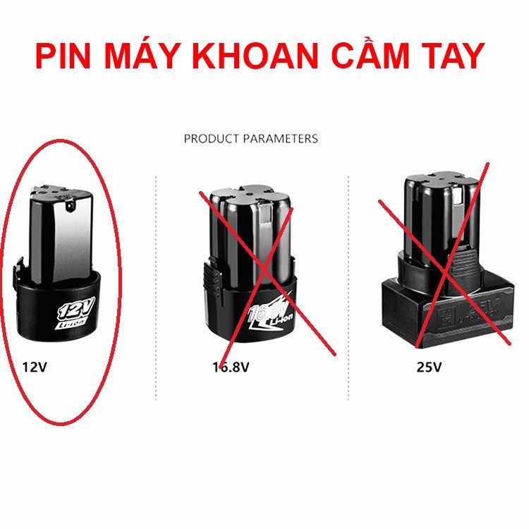 Pin máy khoan 12V