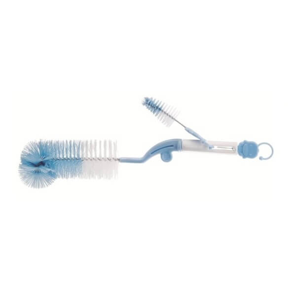 [Xài Cực Bền] Bộ 2 Cây Cọ Rửa Bình SữaNúm Ti Lớn&Nhỏ CÓ TAY XOAY(Chính Hãng KuKu)
