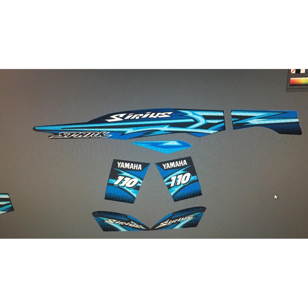 tem sirius 110 spark xanh đen