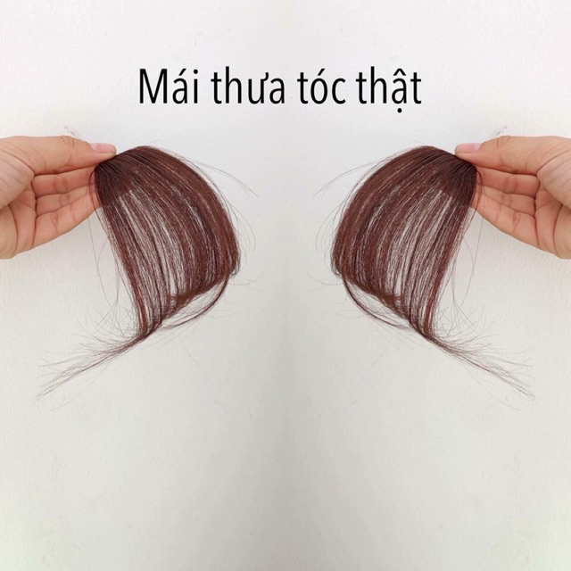 Tóc mái giả, mái thưa tóc thật 100% - hàng móc tay cao cấp