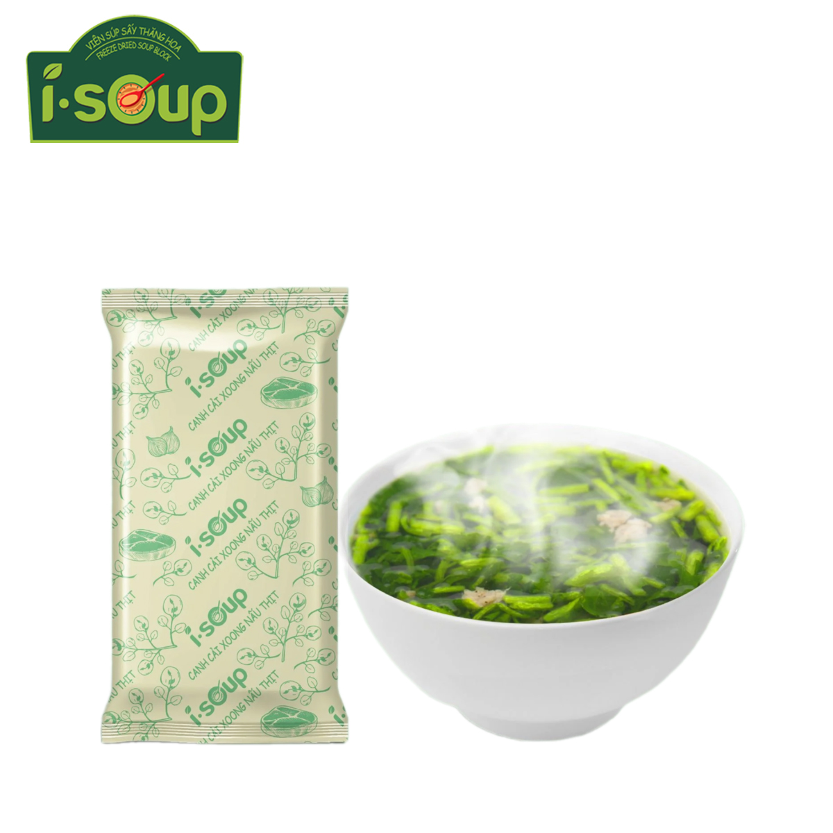 CANH CẢI XOONG NẤU THỊT WATERCRESS SOUP WITH PORK ISOUP 42 GRAM