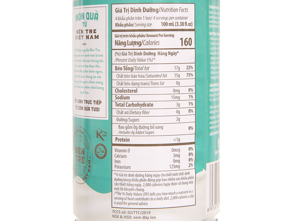 Nước cốt dừa tươi Cocoxim - Lon 400ml