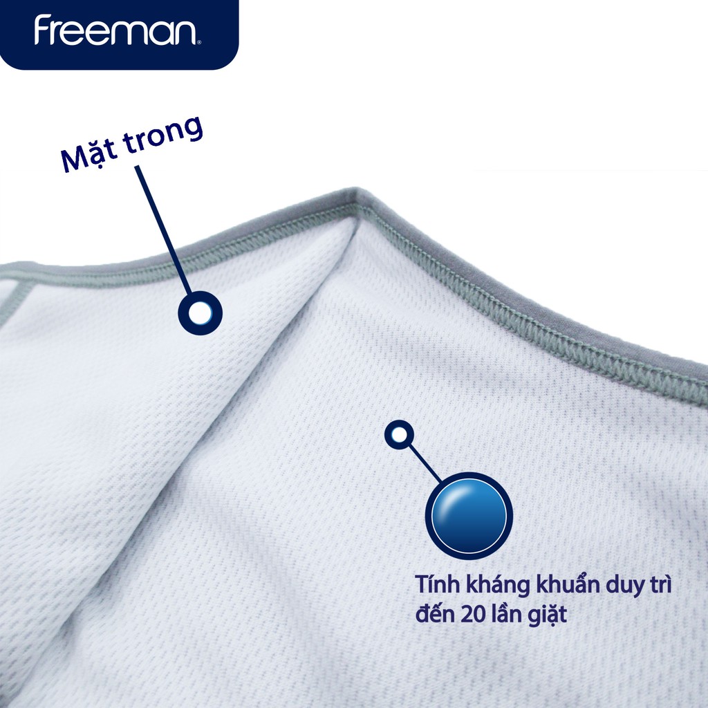 Set 10 Khẩu Trang Vải Kháng Khuẩn Freeman - Cb10
