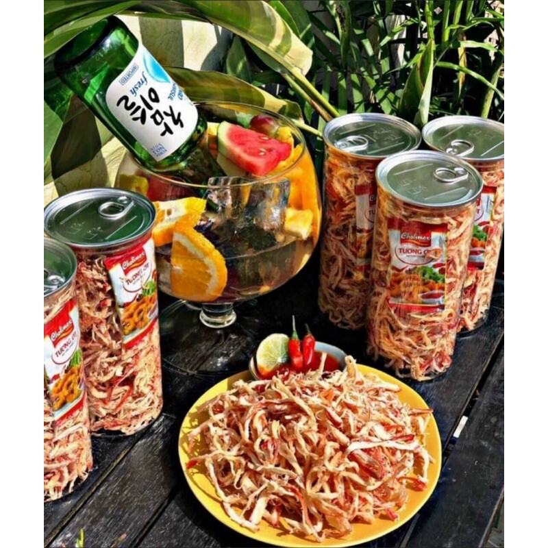 Mực Sợi Hấp Nước Dừa Hủ Pet Cao Cấp.