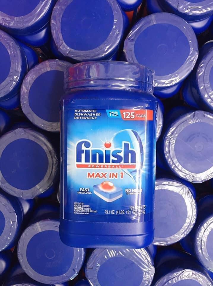 Viên rửa chén Finish Max in 1 nhập khẩu Mỹ (125viên-2.2kg)