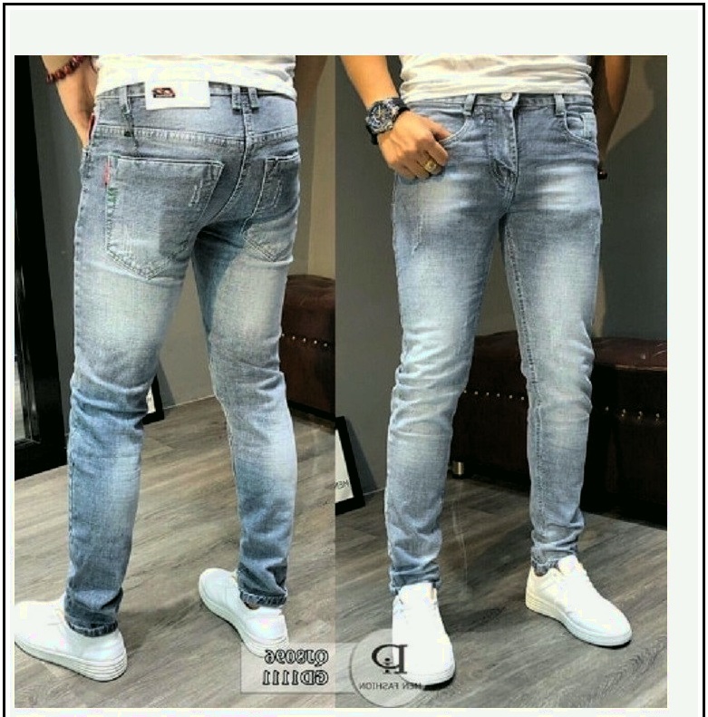 Quần jean nam xanh 5678 trơn co giãn siêu đẹp 005678/.28