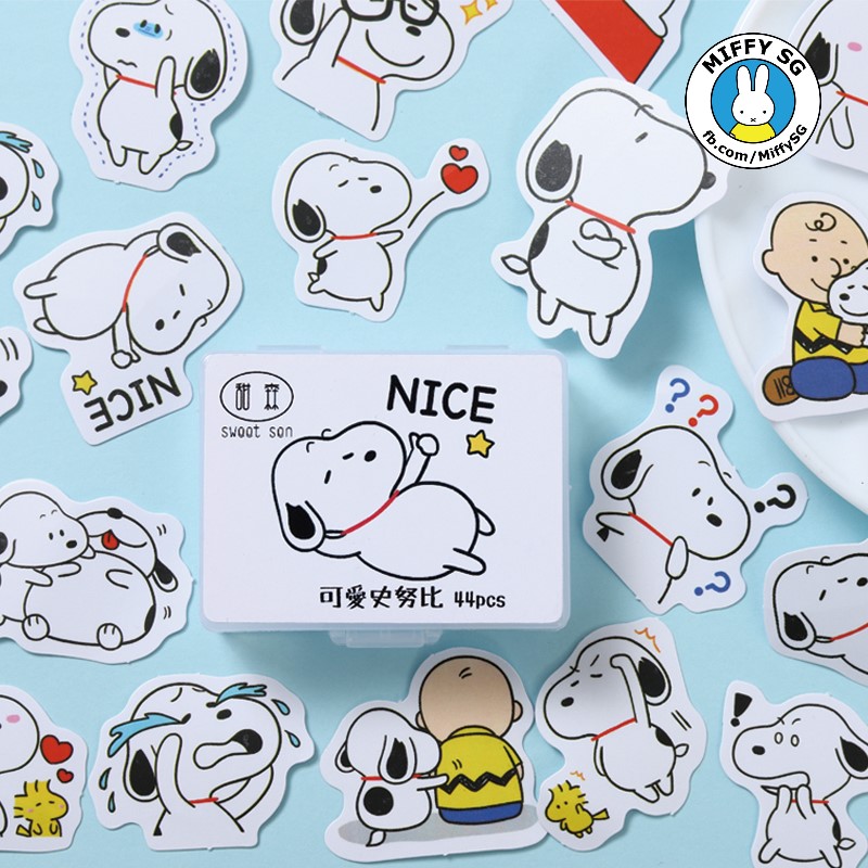 [SNOOPY DOG] Hộp 44 sticker giấy SWEET SNOOPY