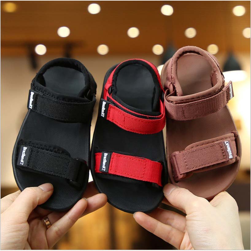 SANDAL BÉ TRAI, BÉ GÁI BRAZILIAN VẢI DÙ ĐẾ CAO SU CHỐNG TRƯỢT CHỐNG HÔI CHÂN, DÉP SANDAL CHO BÉ ĐI CHƠI ĐI HỌC DTE06