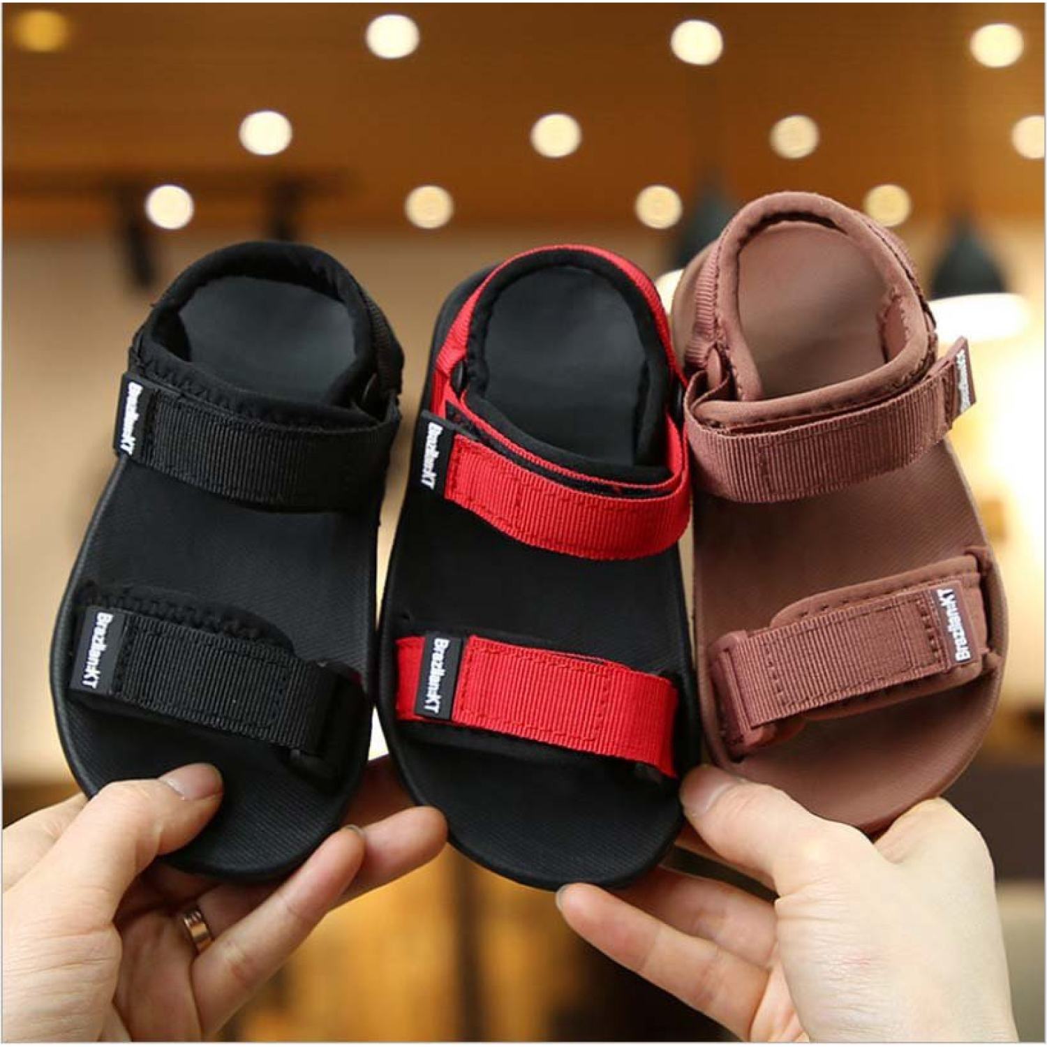 SANDAL BÉ TRAI, BÉ GÁI BRAZILIAN VẢI DÙ ĐẾ CAO SU CHỐNG TRƯỢT CHỐNG HÔI CHÂN, DÉP SANDAL CHO BÉ ĐI CHƠI ĐI HỌC DTE06