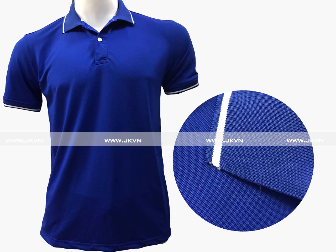 Áo thun đồng phục sẵn hàng loại sọc trắng