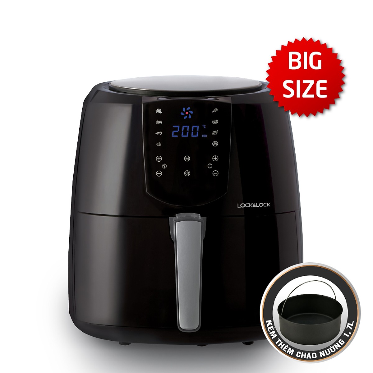 Nồi Chiên Không Dầu Lock&Lock EJF357BLK (5.2 Lít)