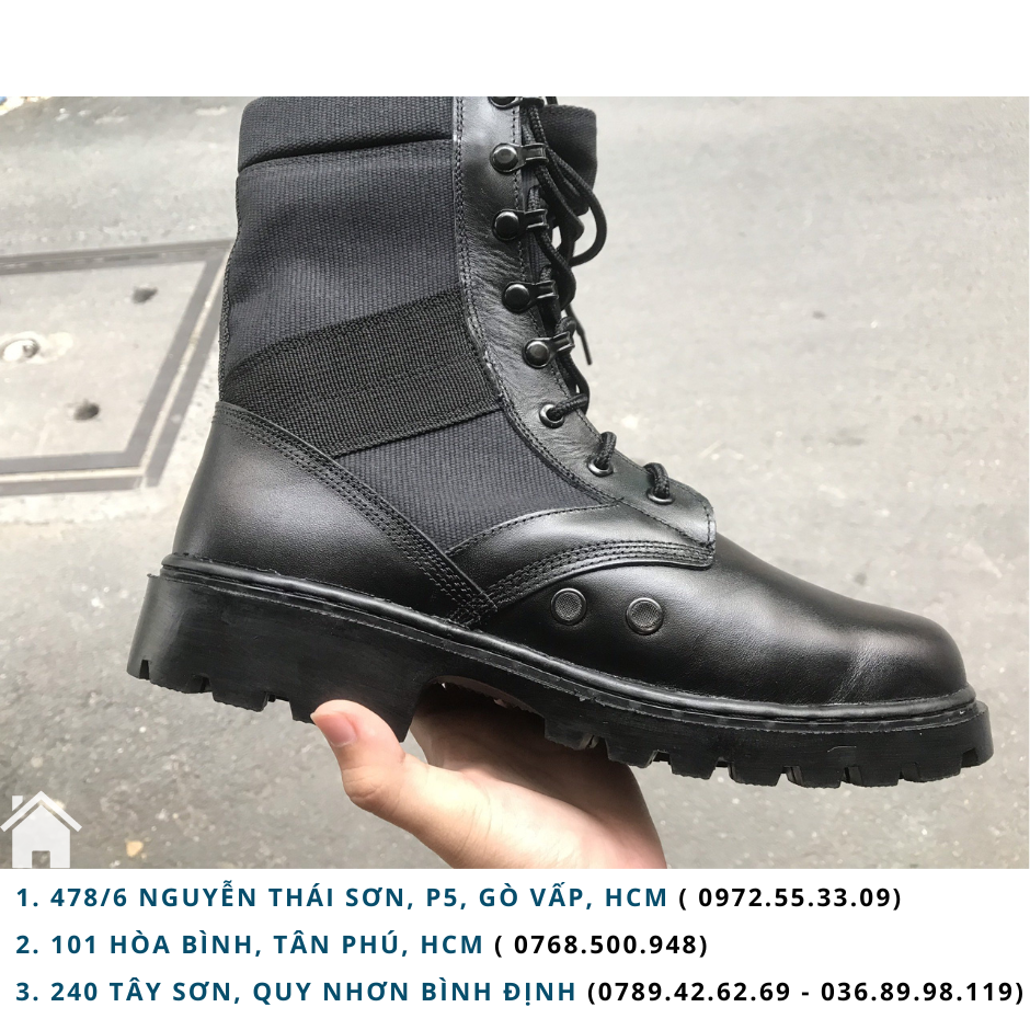 Giày Bốt Nam Cao Cổ Da Thật, Bảo Hành 2 Tháng