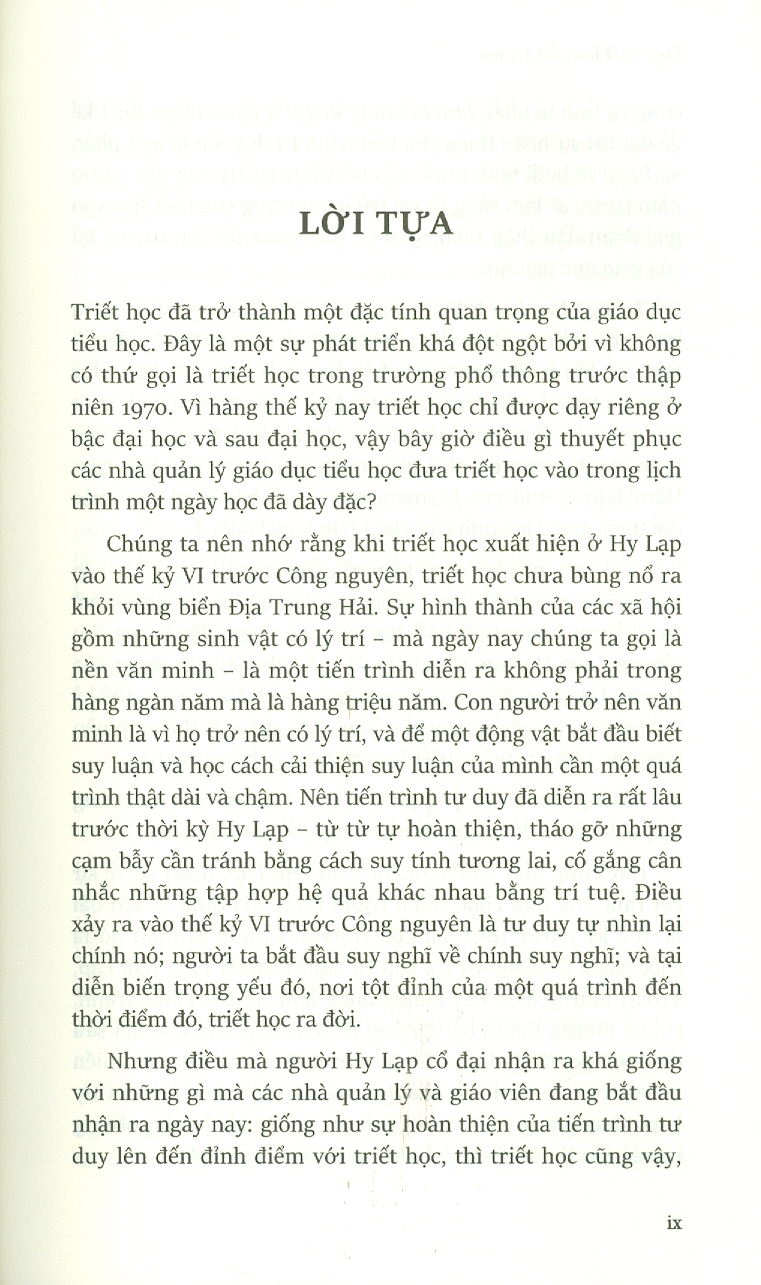 Dạy Triết Học Cho Trẻ Em