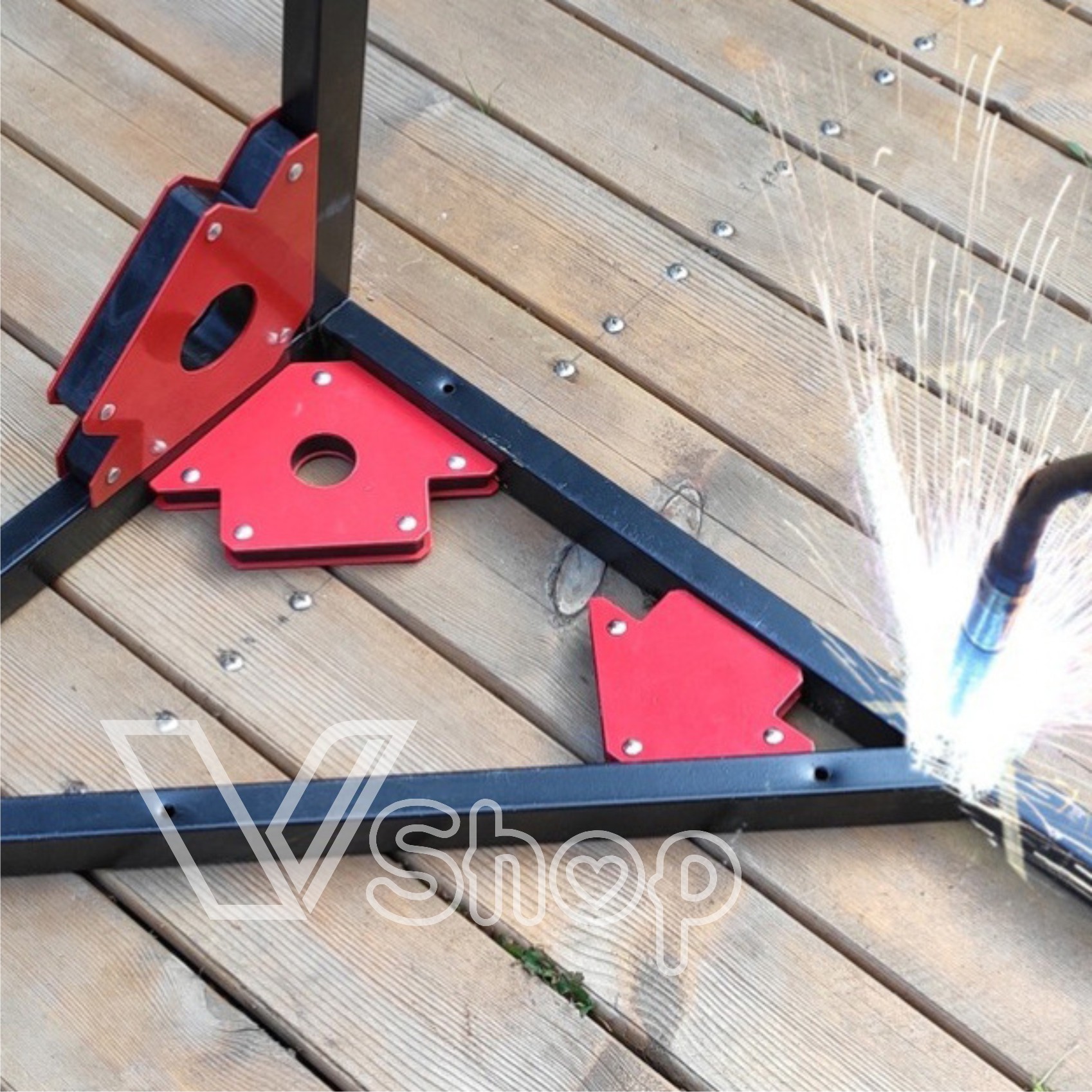 Nam châm định vị, hàn khung sắt loại trung 155mm