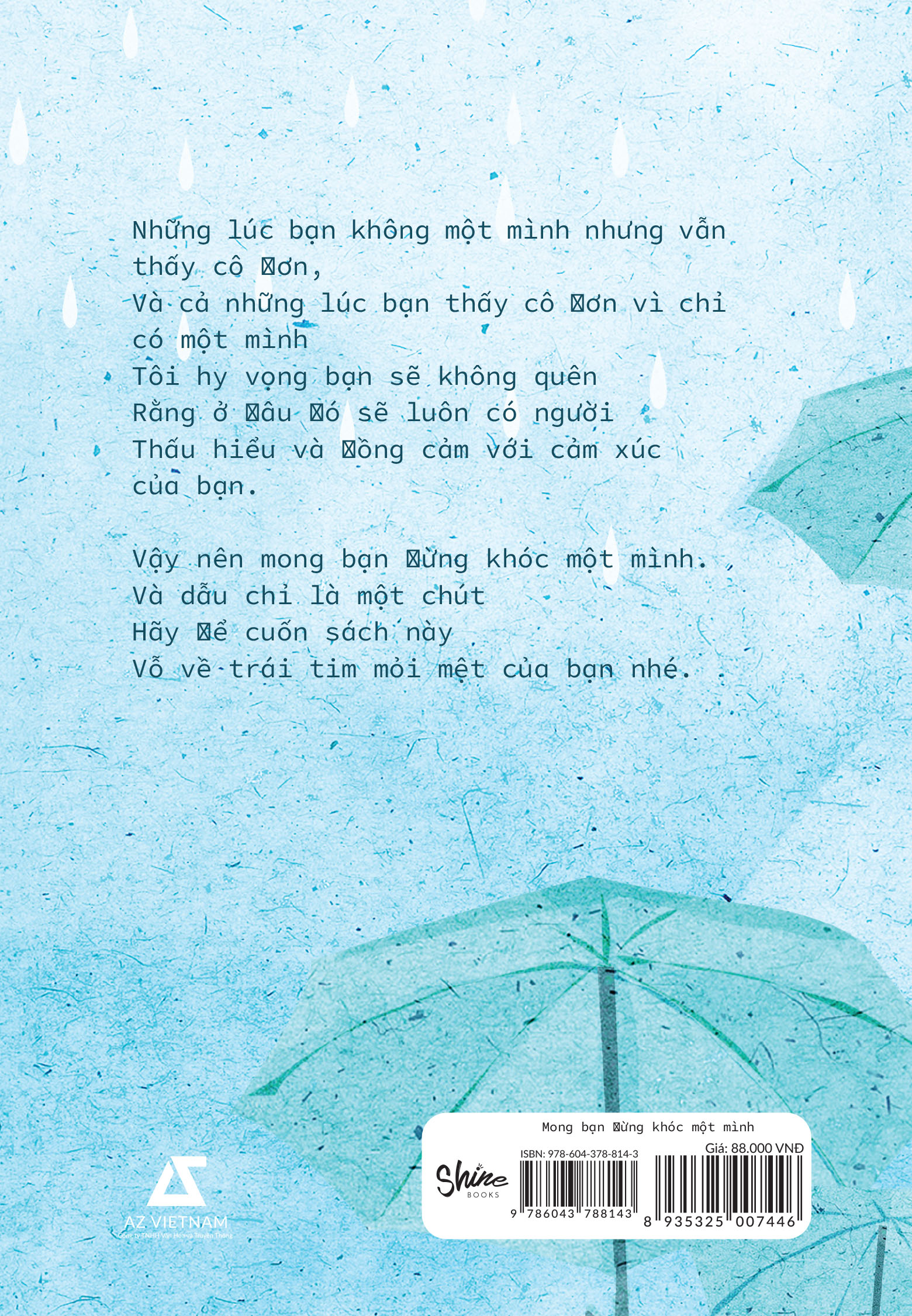 Sách - Mong Bạn Đừng Khóc Một Mình - Ahn Sang Hyun