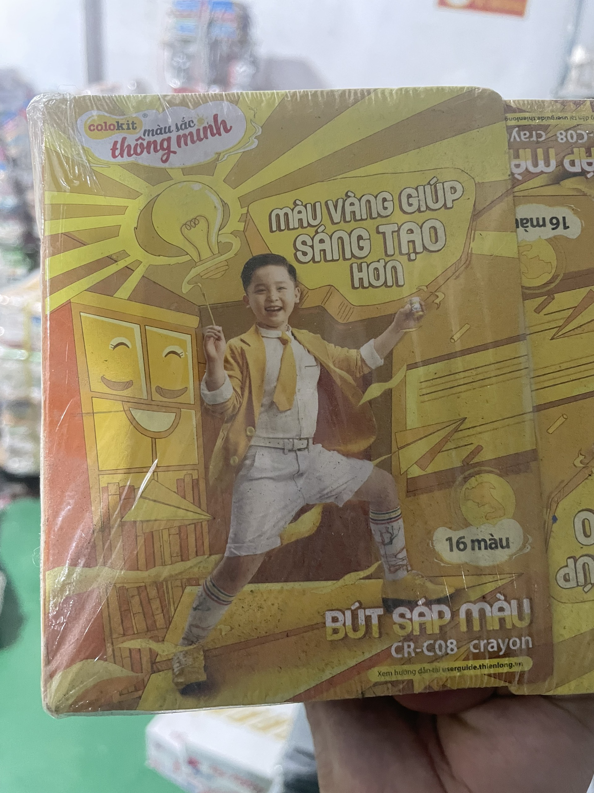 (1 Vỉ) Bút Sáp 16 Màu Thiên Long CR-C08