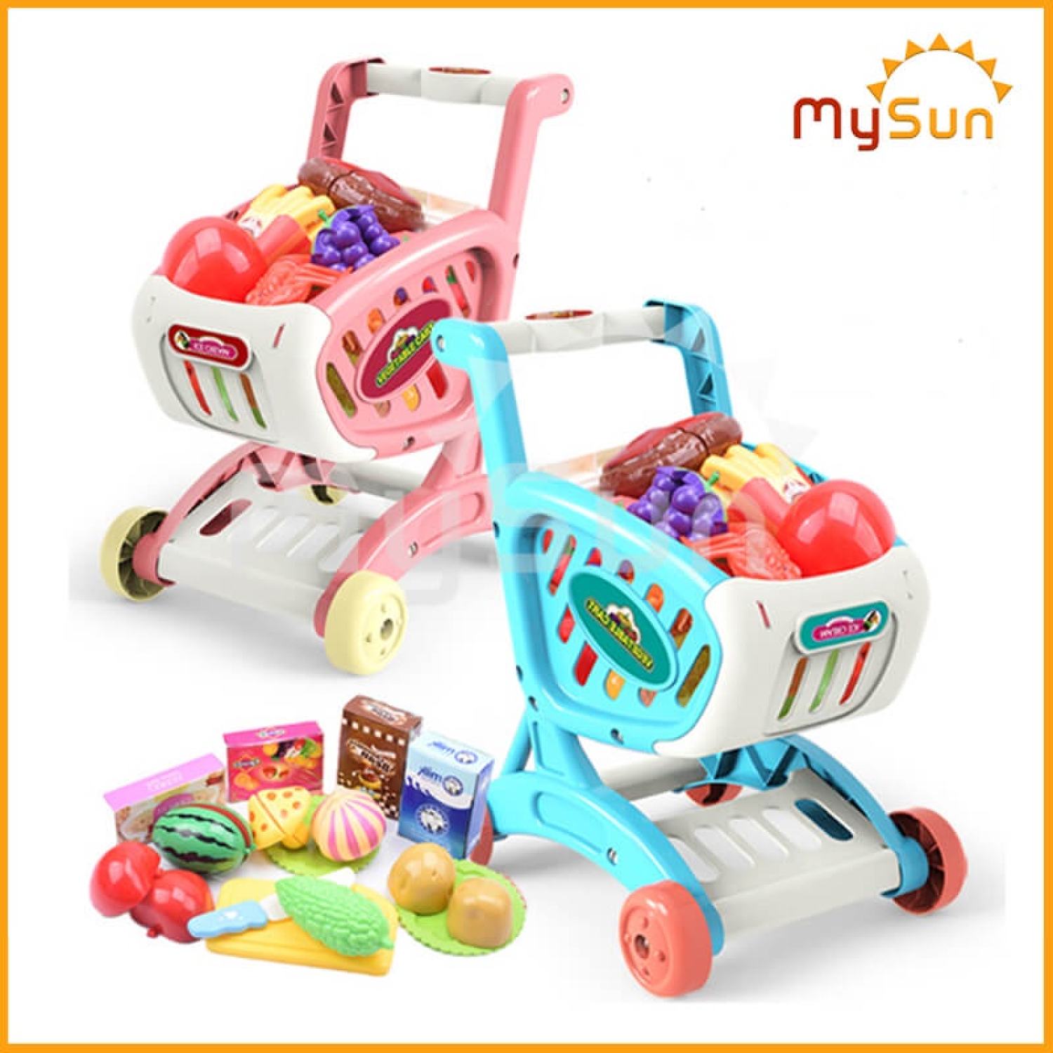 Bộ nấu ăn kèm xe đẩy siêu thị