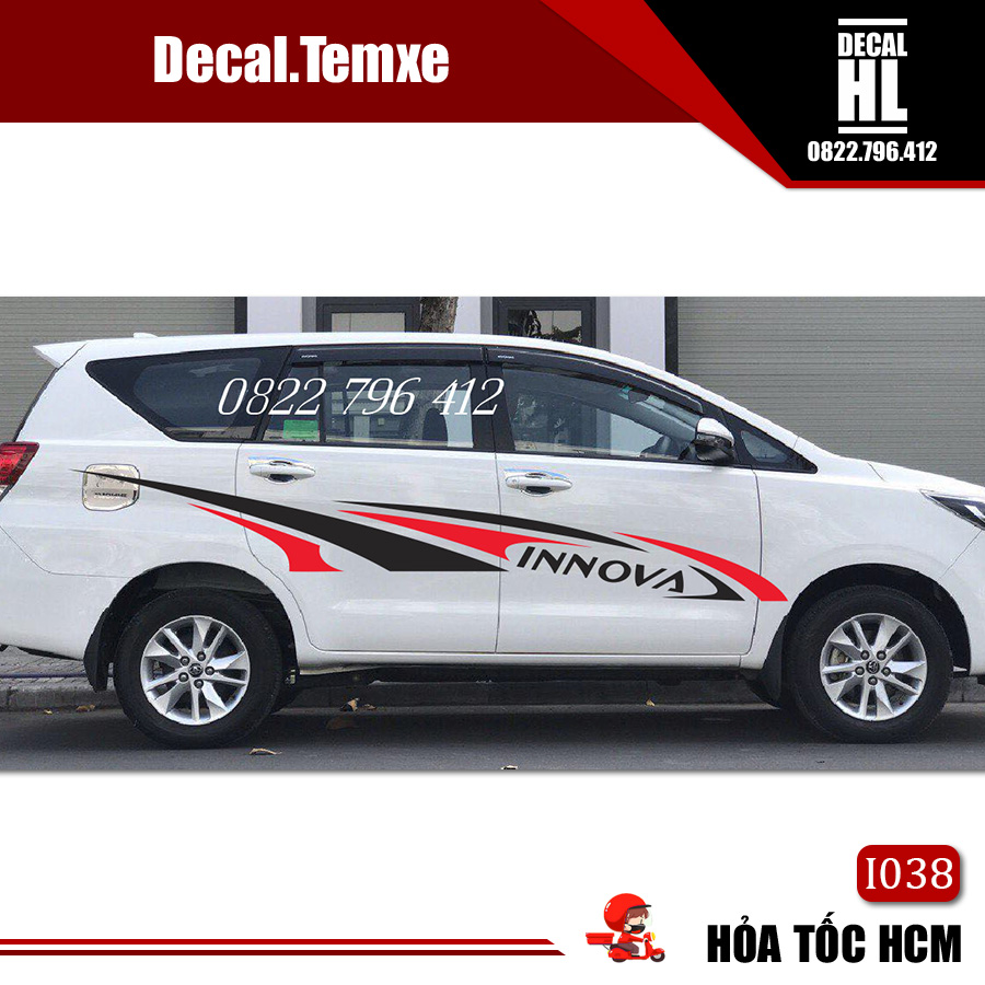Tem dán sườn xe Innova I038