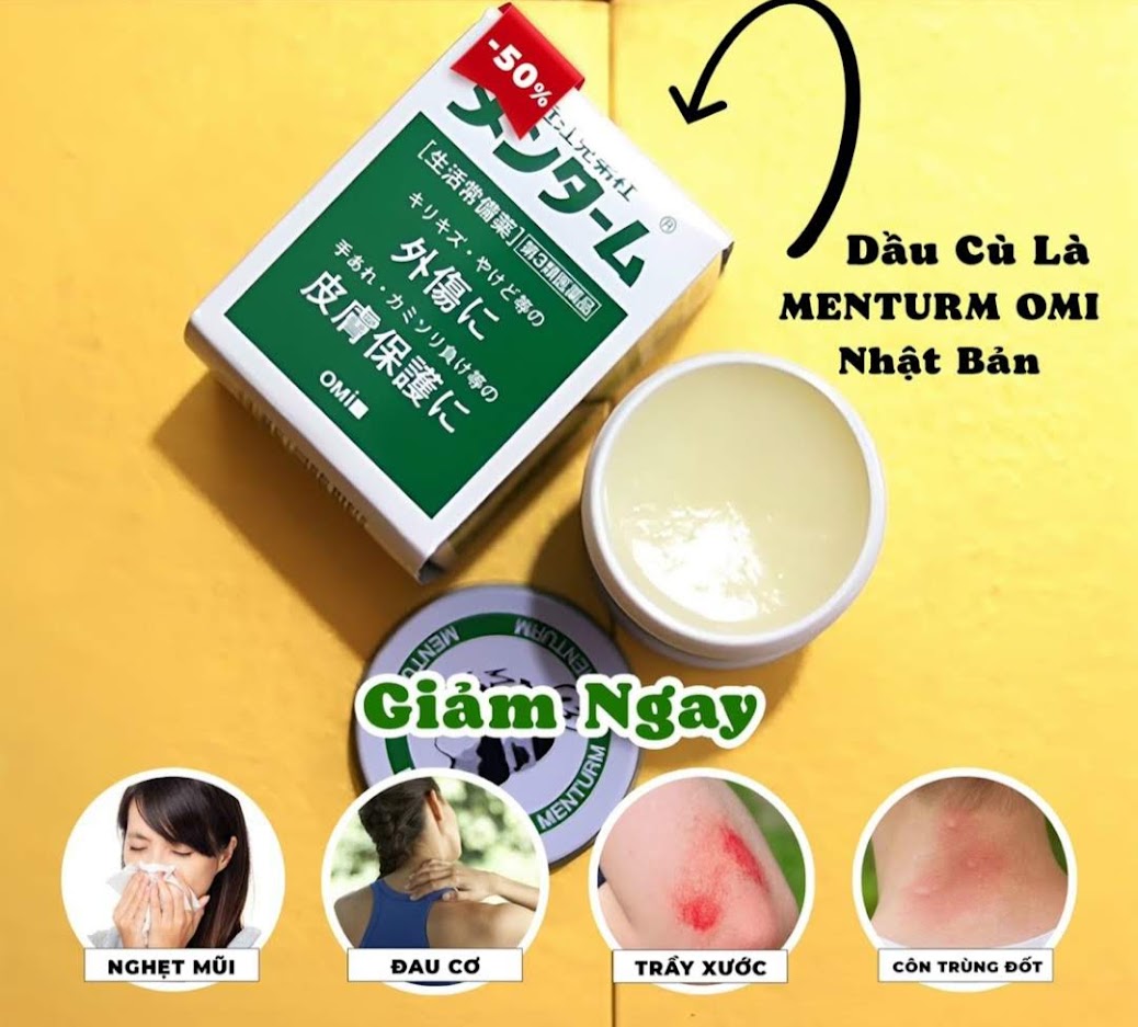 Dầu Cù Là Omi Menturm Nhật Bản 85g