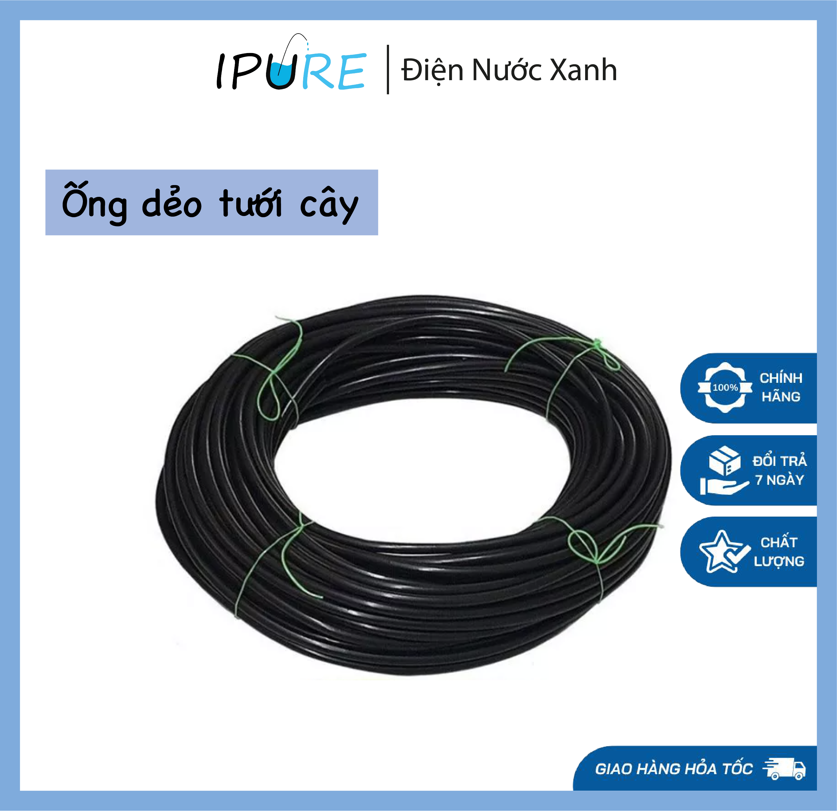 1 cuộn ống tưới cây 5ly nhựa pe dẻo cao cấp tưới cây phun sương tưới nhỏ giọt tưới gốc gắn béc tưới - dnx ipure