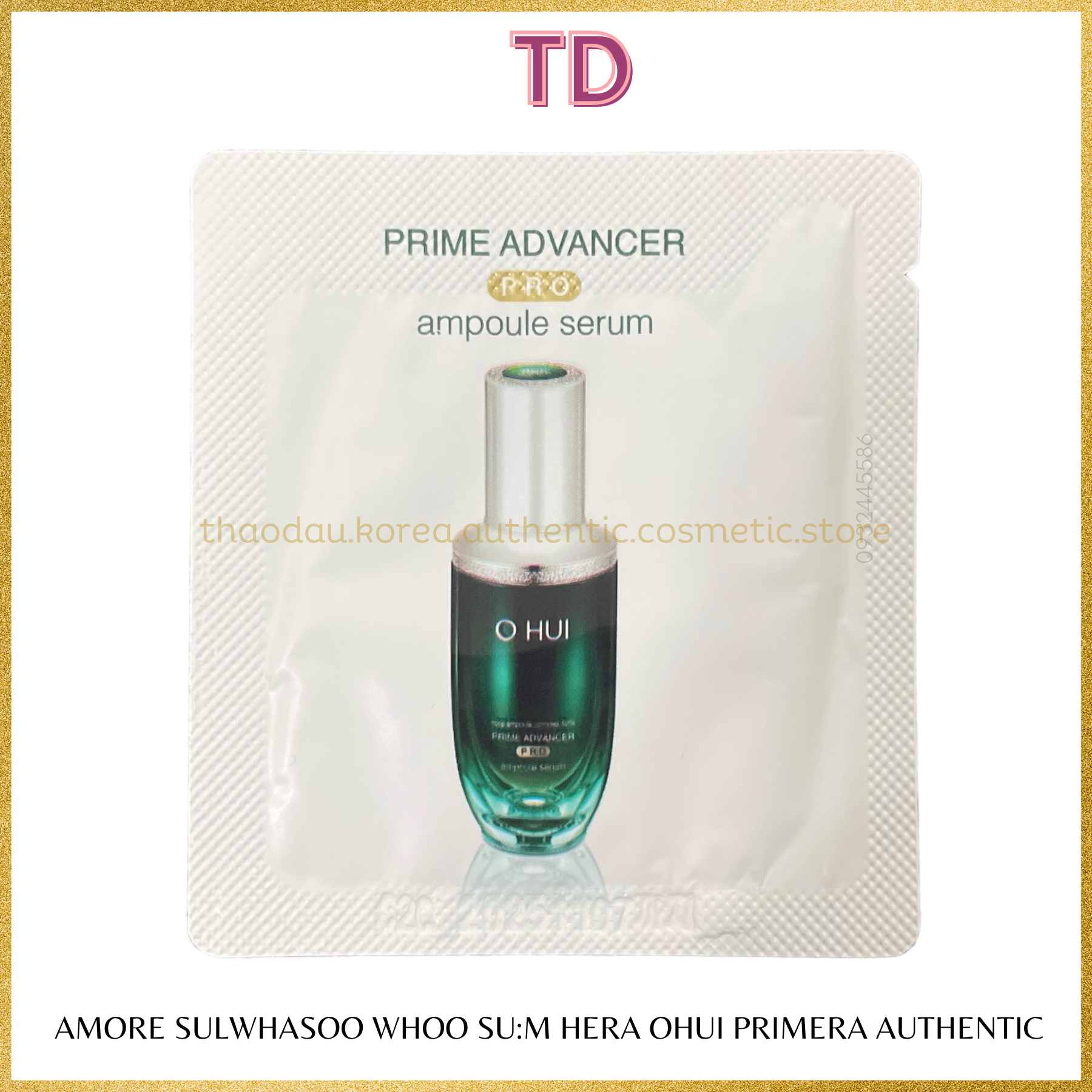 10 Gói Sample Tinh Chất Ohui XanhChống Lão Hoá Làm Mềm Mịn Săn Da Ohui Prime Advancer Ampoule Serum 1Ml tloskorea cũ