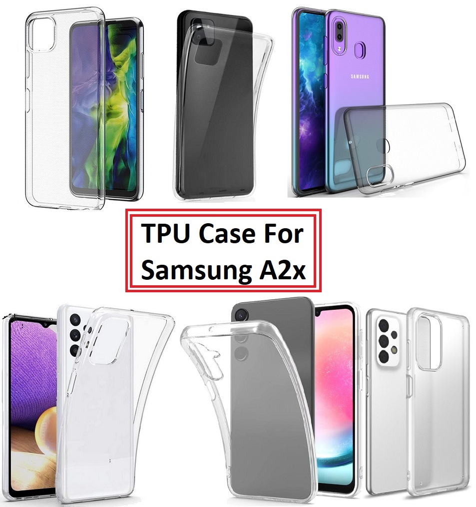 Tổng hợp Samsung A2x Series Ốp dẻo trong suốt Samsung A20 A20s A21s A22 4G A22 5G A23 4G A23 5G A24 4G