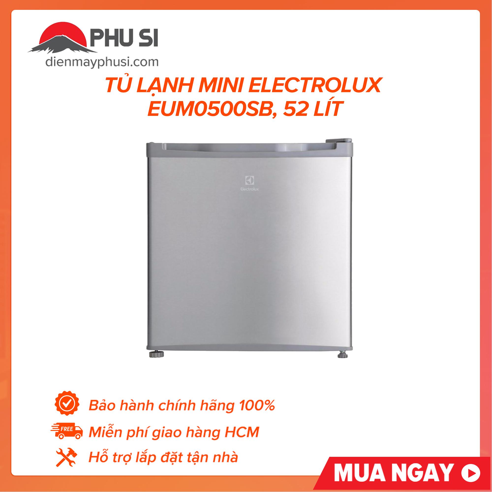 Tủ lạnh mini Electrolux EUM0500SB, 52 lít