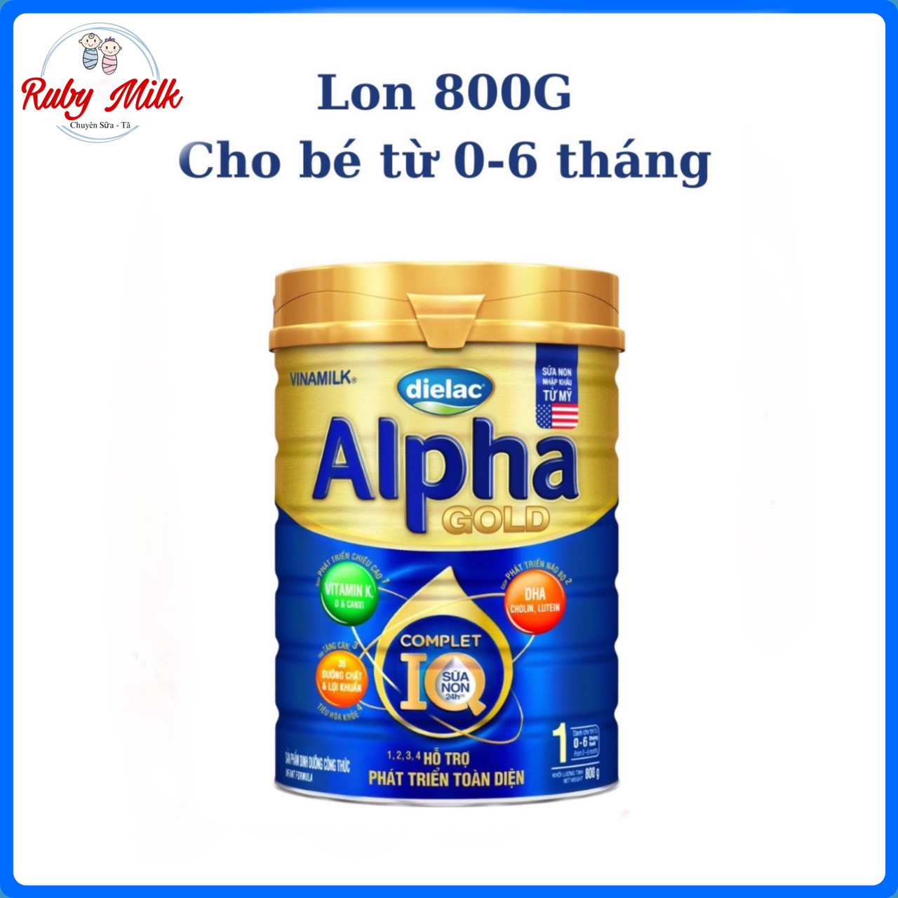 Sữa bột dielac alpha gold 1 lon 800g