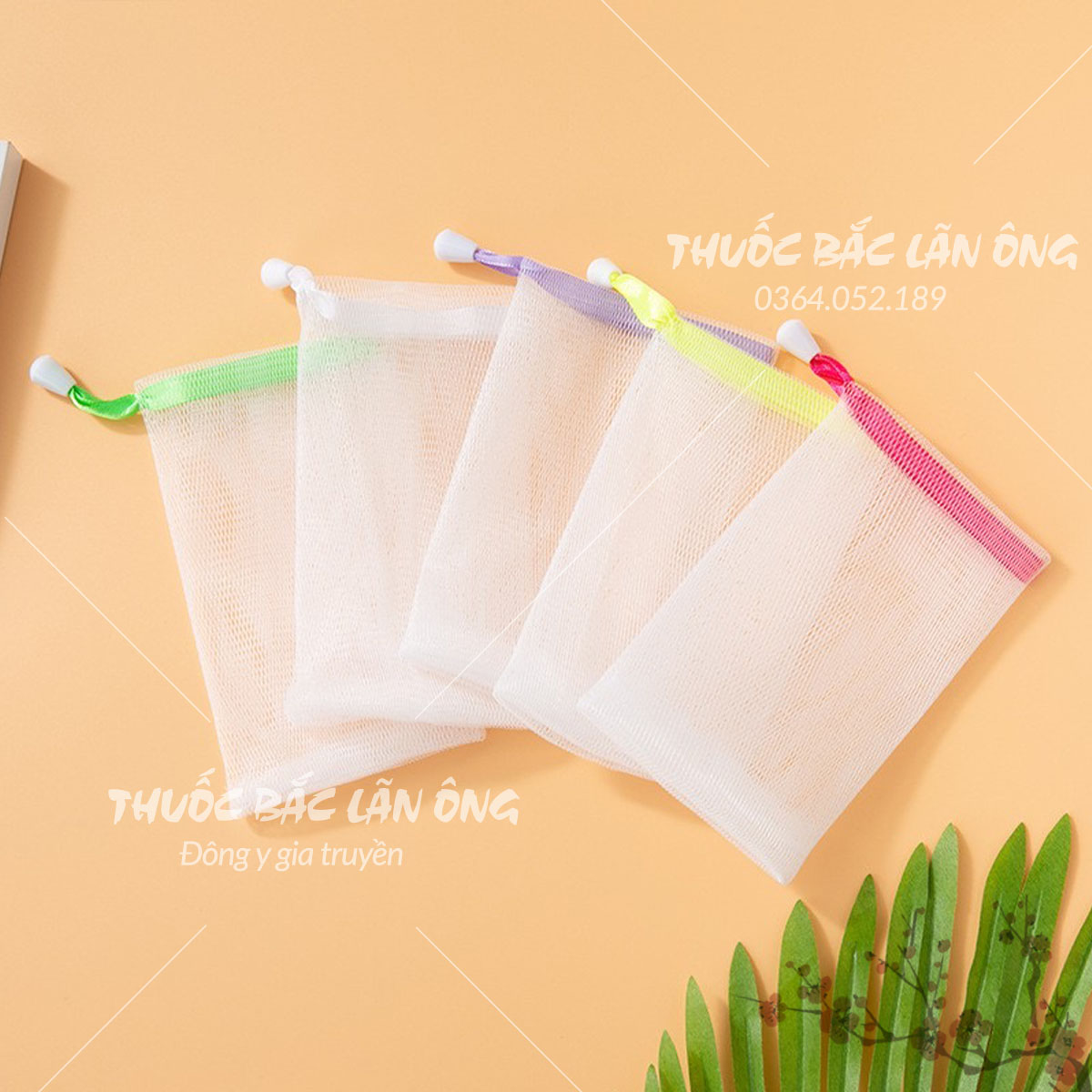Túi lưới tạo bọt xà bông, túi đựng xà phòng tắm cao cấp - Lãn Ông