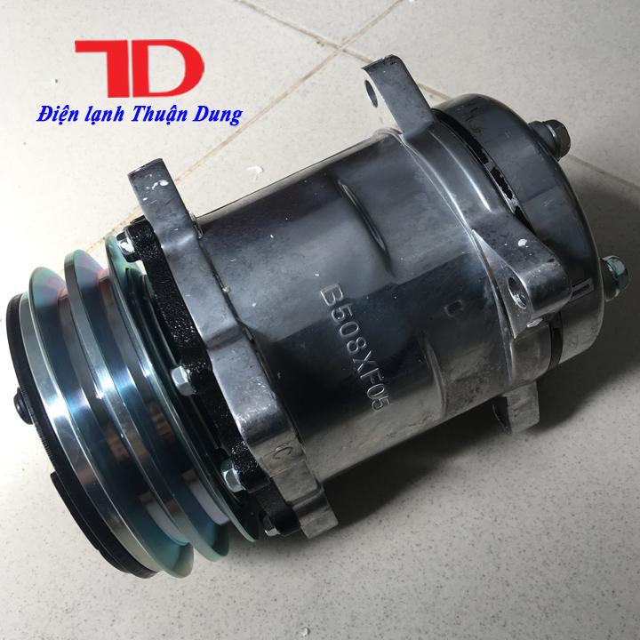 Block lạnh ô tô sanden 508 bản 2a 12v, lốc nén ô tô, lốc lạnh 508, lốc điều hòa ô tô 508 - điện lạnh thuận dung