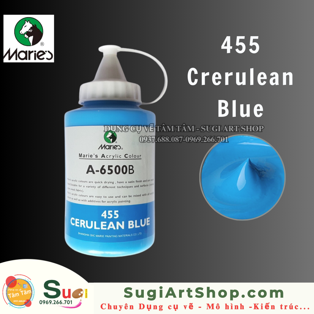 Màu acrylic Maries bình bóp 500ml đăng , Màu acrylic Mariesc bình vòi đăng