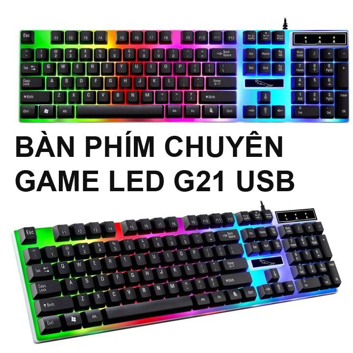 Bàn phím giả cơ nút tròn G21 - 2019 LED chế độ 7 màu siêu đẹp và sang trọng