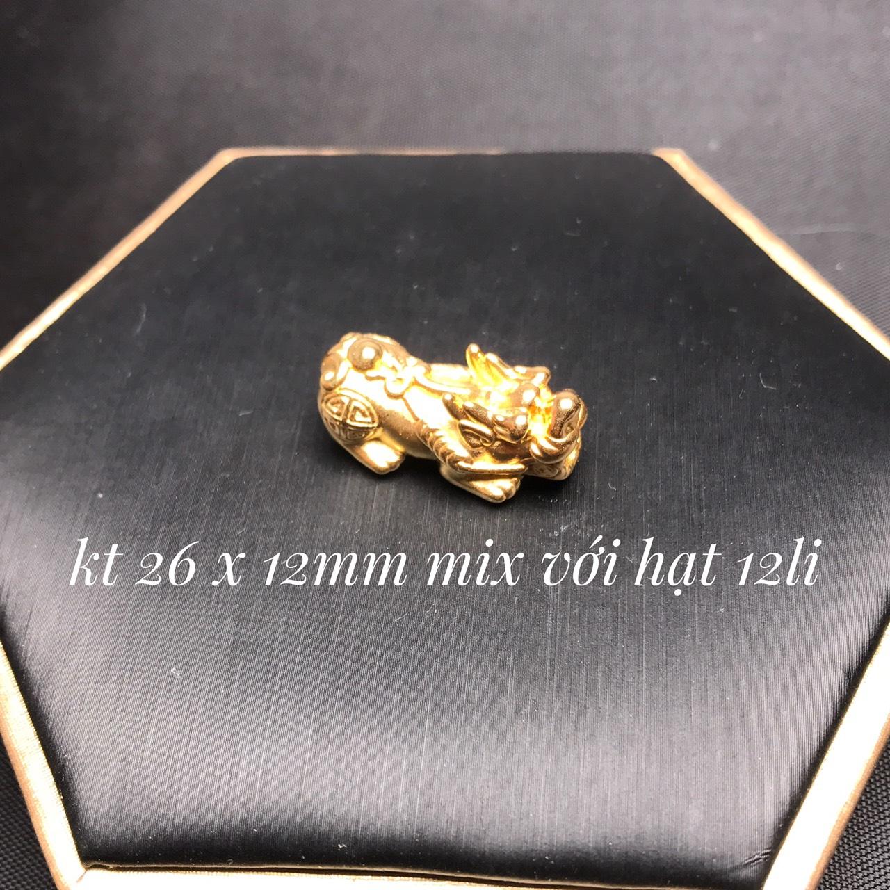 Tỳ hưu bạc mạ vàng dùng để mix vòng phong thủy